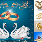婚礼结婚戒指结婚请柬矢量素材25 EPS