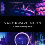 霓虹灯蒸汽波夜景风光Lightroom预设及电影MV视频调色LUT预设