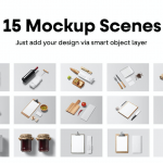 15个餐厅文具PSD样机模型