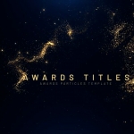 大气金色粒子背景颁奖典礼文字标题开场片头动画AE模板