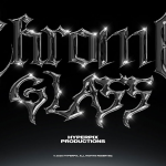 哥特朋克重金属酸性渐变风格镀铬文字效果立体3D字体样机PS设计素材