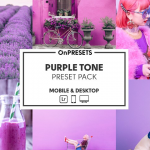 时尚紫色调风光人像Lightroom调色预设