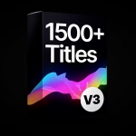 FCPX插件-474种现代字幕条标题呼出指示线文字排版动画