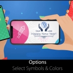 AE模板-卡通新年手机滑动片头MG动画