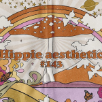 143种时尚复古嬉皮美学迷幻风潮抽象花卉风景插画海报设计PNG矢量素材