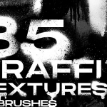 85张肮脏混乱街头喷漆涂鸦胡写乱画做旧破坏纹理图片素材PS笔刷