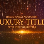 AE模板-华丽粒子瀑布流背景文字标题开场片头动画