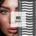 42款人像精修瞳孔虹膜Photoshop笔刷套装