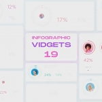 19种个人用户活动信息图形部件展示计量动画