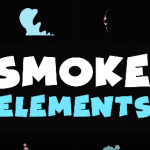 手绘烟雾元素达芬奇模板