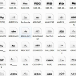 105款英文设计字体