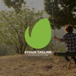 卡通彩虹标志达芬奇片头模板