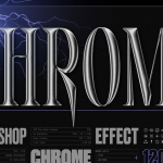 120款未来抽象科幻艺术矢量图形酸性镀铬金属纹理3D立体特效PS动作模板