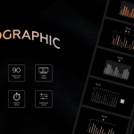 90组信息数据统计柱状图走势图形动画AE模板