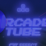 【PSD模板】复古CRT显像管电视游戏机显示器闪烁纹理效果PSD模板