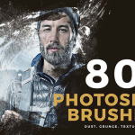 80个Photoshop笔刷-包括灰尘笔刷垃圾笔刷背景纹理PS笔刷