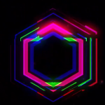 视频素材-赛博朋克霓虹发光图形故障闪烁动画