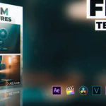 视频素材-复古电影胶片灼烧闪烁颗粒刮痕纹理视觉特效动画