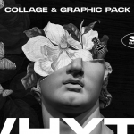 【PNG素材】270款黑白复古艺术雕塑动植物摆件标签贴纸装饰元素拼贴画