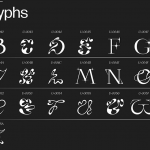 【字体】潮流抽象变形哥特式衬线艺术设计英文字体