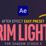 图形内发光伪3D投射阴影AE预设