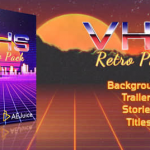 复古老录像带背景文字标题动画AE/PR模板