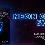 72个赛博朋克霓虹发光图形毛刺故障闪烁4K动画