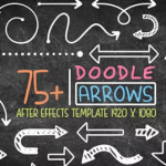 75种手绘涂鸦箭头指示动画AE模板