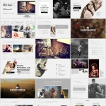 大气作品集展示PPT模板