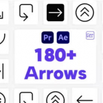 180组线条箭头图形标注指示动画PR模板