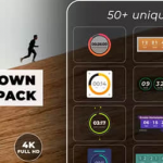 PR模板-50组现代可视化设计数字时间倒计时图形动画