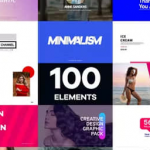 100个现代时尚图形文字排版展示动画AE模板