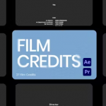 27组电影片头片尾演员职工制作人文字标题动画PR模板