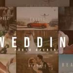 浪漫婚礼爱情照片电子相册图片幻灯片展示开场片头AE模板