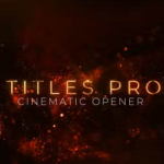 火焰粒子背景文字标题开场片头动画AE模板