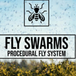 Blender插件-真实昆虫群飞行系统几何节点预设 Fly Swarm