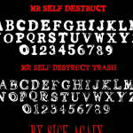 【字体】复古仿旧垃圾艺术小众逆反差毛边设计英文字体