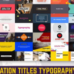 PR模板-50种创意动态文字标题图形排版设计动画