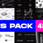 AE模板-483个现代企业优雅简约科技复古文字标题图形排版动画