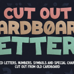 牛皮纸纸板风格英文字母数字符号PNG免抠素材