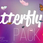 AE模板-使用E3D制作三维逼真蝴蝶拍打翅膀飞舞动画