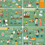 教育和学习信息图形设计元素矢量素材合集