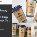 23个外卖带走一次性咖啡奶茶饮料纸杯PSD样机模型合集