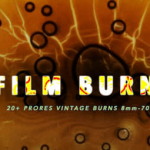 复古老电影胶片灼烧损坏纹理动画视频素材 Film Burns Pack