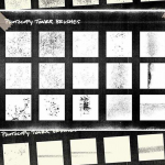 复印打印机影印件墨粉线条颗粒脏污纹理复古特效模板PS笔刷