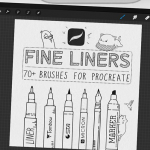 【Procreate笔刷】75支精细眼线笔化妆Procreate笔刷