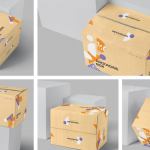 纸箱纸板包装盒PSD样机模型
