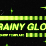 【PSD模板】模糊发光颗粒杂色复古特效文本样式