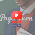 纸张翻页卷边视频转场动画PR预设