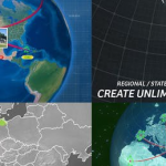 地球地图路径连线动画工具包AE脚本